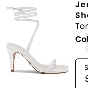 White kitty heel wrap sandal